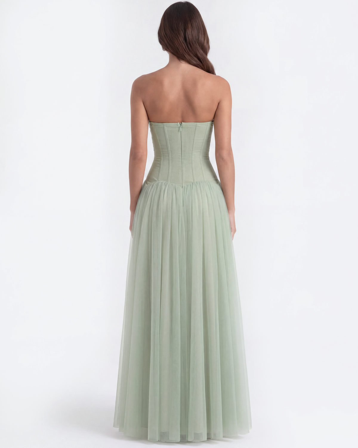 Robe longue bustier avec corset