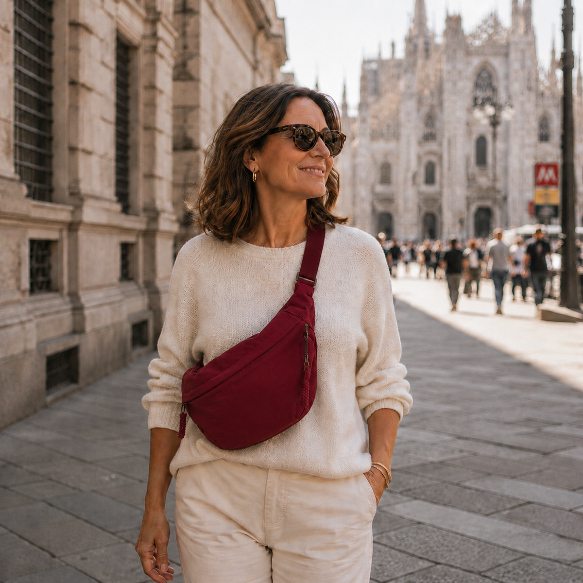 Rosa | Sac bandoulière bordeaux