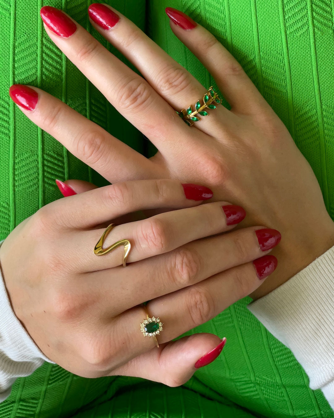 Amaryelle | Anillo de Zircón Verde