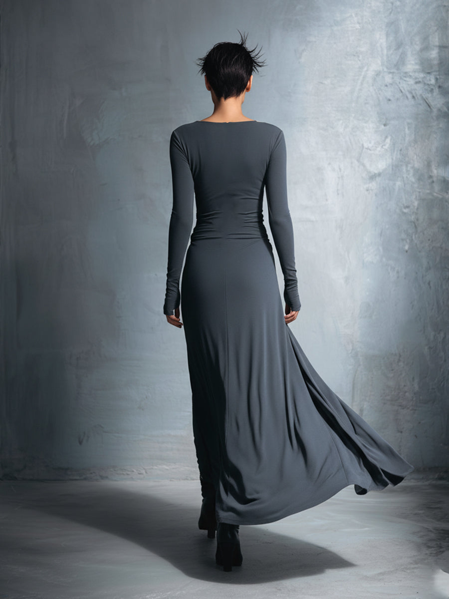 Naiara | Vestido maxi con nudo lateral
