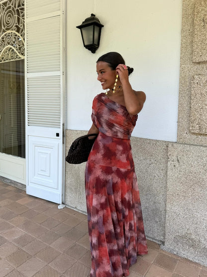 Paula | Vestido Caído Acuarela
