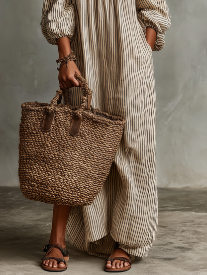 Carmen | Robe en coton et lin