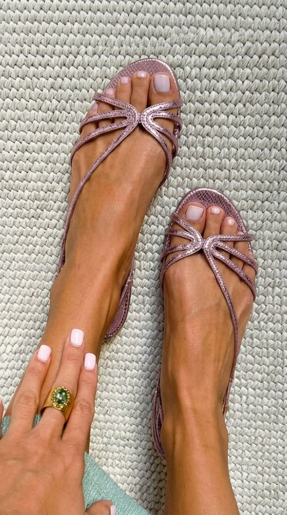 Ginevra | Sandalias Doradas Elegancia Veraniega