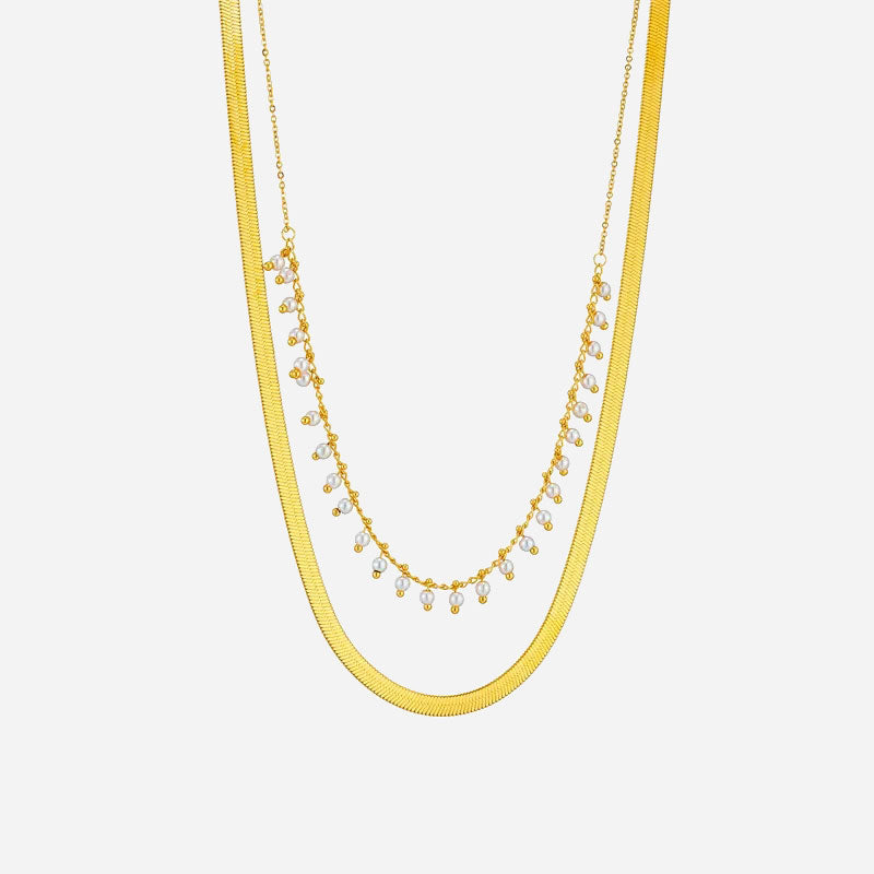 Marizanne | Conjunto de Choker de Serpiente de Lujo y Joyería de Perlas