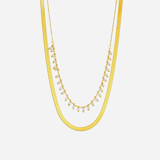 Marizanne | Conjunto de Choker de Serpiente de Lujo y Joyería de Perlas