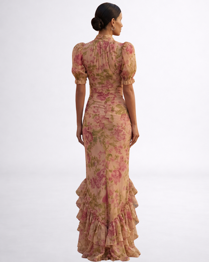 Rosario | Robe Fleurie en Mousseline