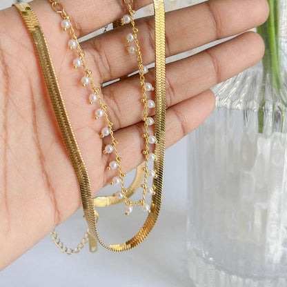 Marizanne | Conjunto de Choker de Serpiente de Lujo y Joyería de Perlas