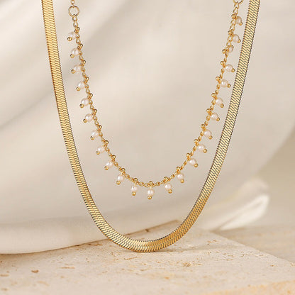 Marizanne | Conjunto de Choker de Serpiente de Lujo y Joyería de Perlas