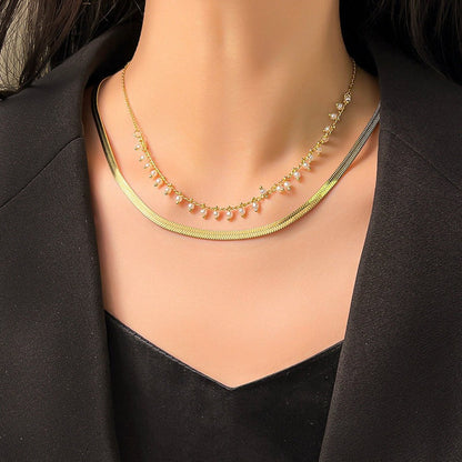 Marizanne | Conjunto de Choker de Serpiente de Lujo y Joyería de Perlas