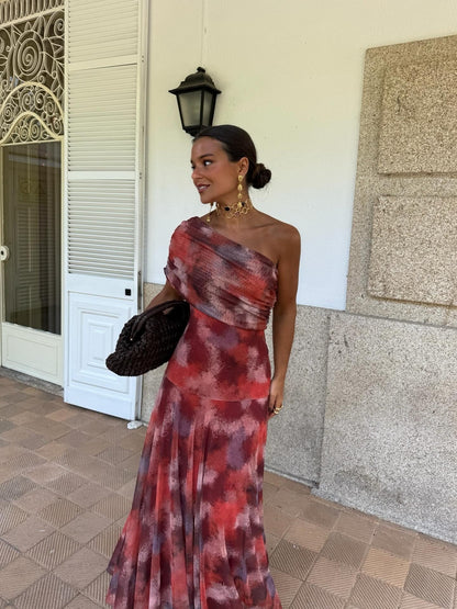 Paula | Vestido Caído Acuarela