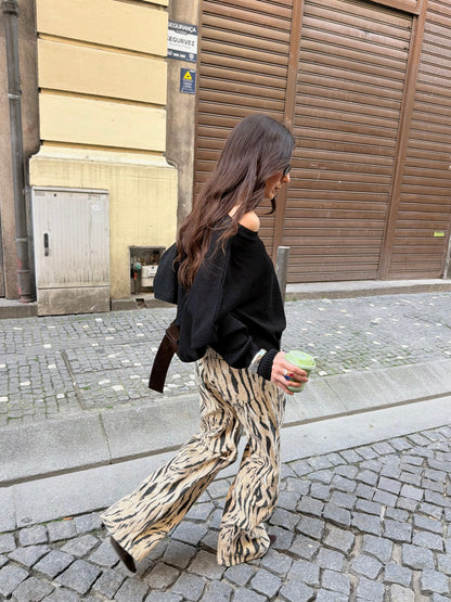 Paula | Pantalones Estampado de Cebra