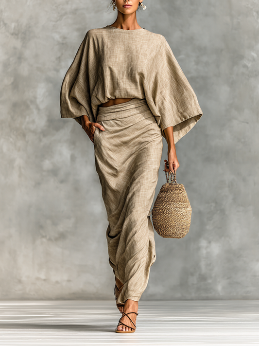 Paula | Ensemble jupe à manches longues