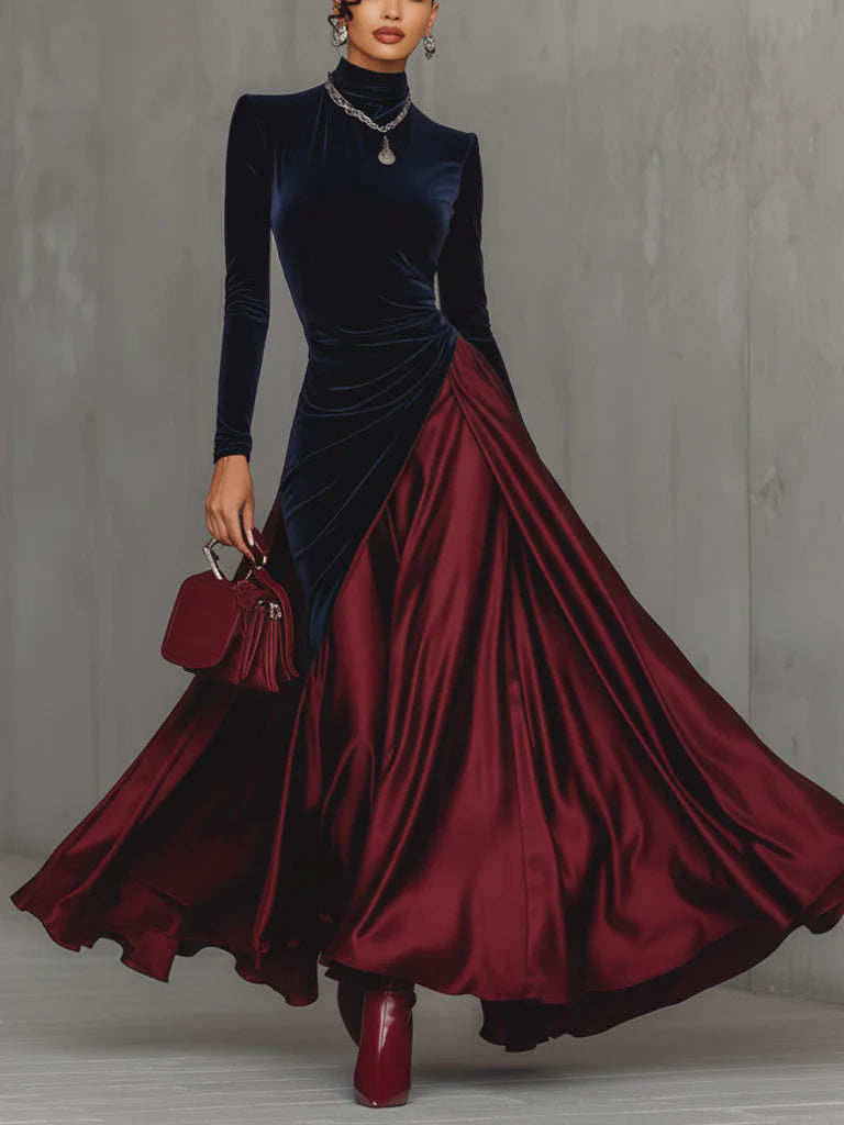 Lira | Robe longue bicolore