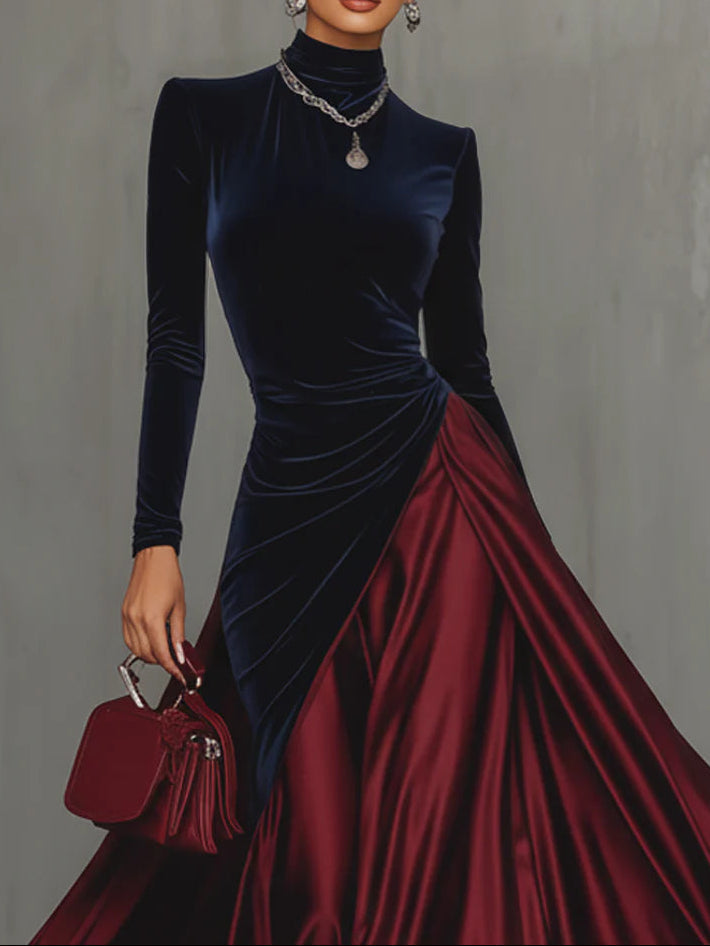 Lira | Robe longue bicolore