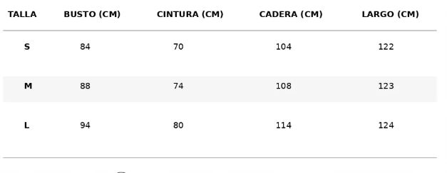 Guía de tallas