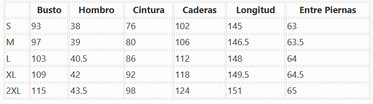 Guía de tallas