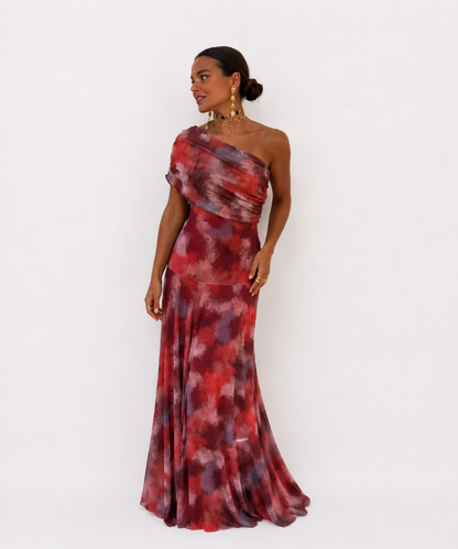 Paula | Vestido Caído Acuarela
