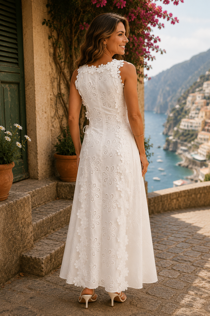 Della | Robe longue brodée