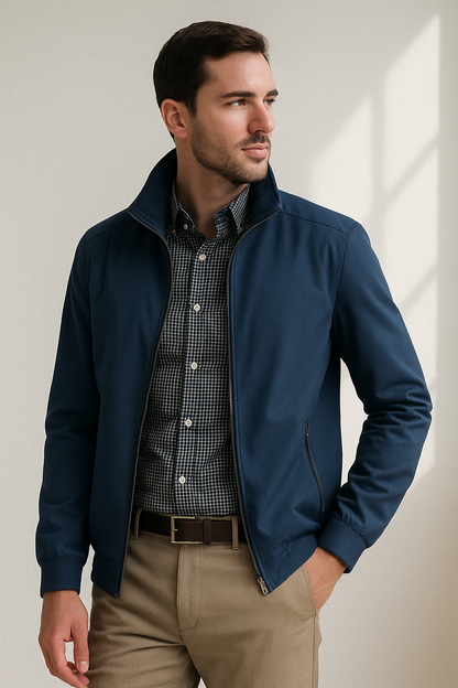 León - Chaqueta slim bolsillos con cremallera