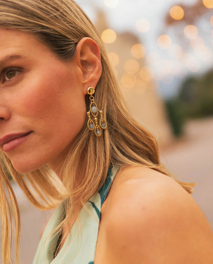 BOUCLES D'OREILLES SOLEIL · AIGUE-MARINE
