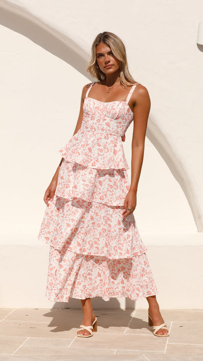 VERA | Vestido rosado floral