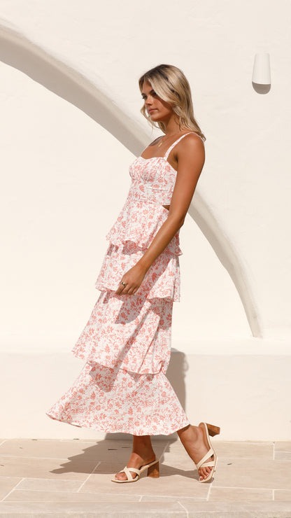 VERA | Vestido rosado floral