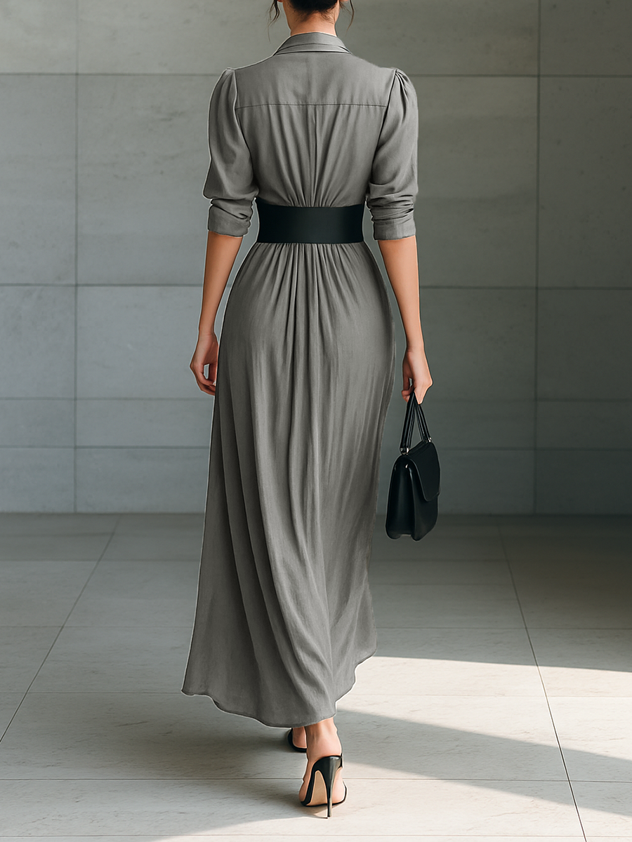 Zahara | Robe longue plissée