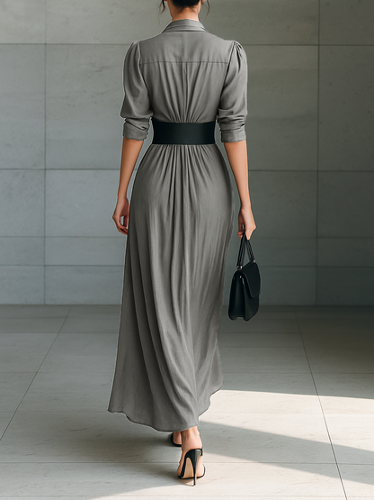 Zahara | Robe longue plissée