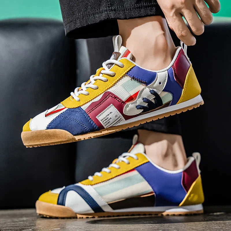 Gino | Zapatillas retro para hombre con detalles de color bloque