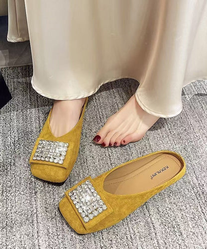 Laura | Sandalias deslizantes de ante elegantes