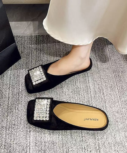 Laura | Sandalias deslizantes de ante elegantes
