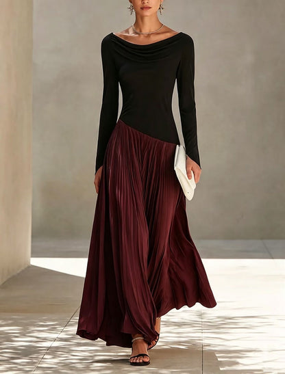 Luna | Vestido Maxi de Dos Tonos
