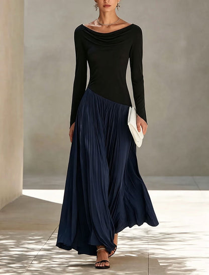 Luna | Vestido Maxi de Dos Tonos