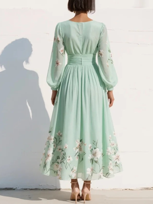 Cisella | Vestido verde claro floral