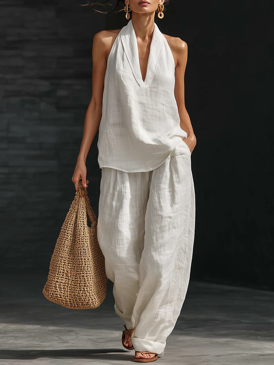 Zoe | Ensemble sans manches avec pantalon large