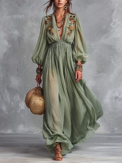 Marta | Vestido Maxi Bohemio