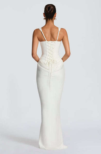 Leonor | Robe longue à encolure carrée