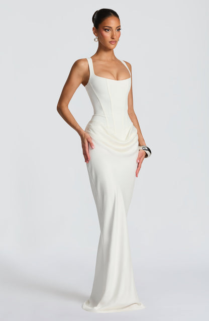 Leonor | Robe longue à encolure carrée