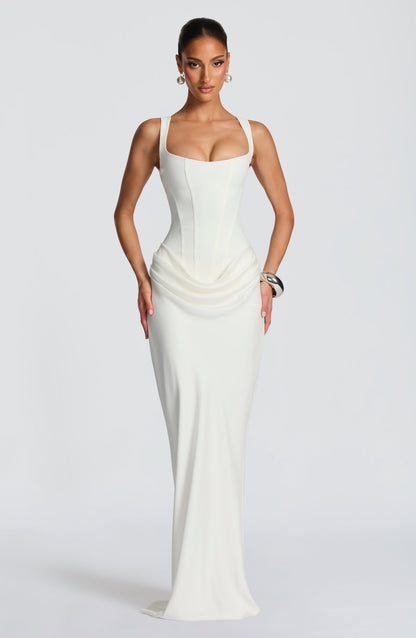 Leonor | Robe longue à encolure carrée