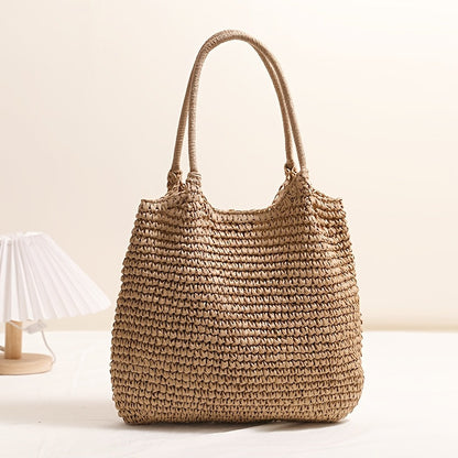 Marisol | Sac à bandoulière en paille tressée - Noisette