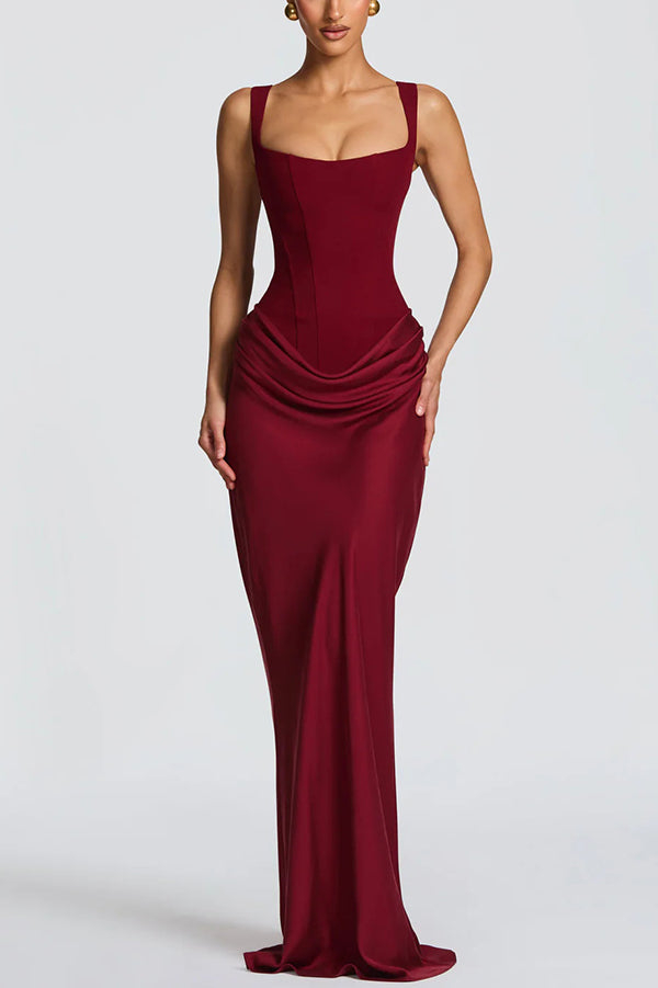 Leonor | Robe longue à encolure carrée