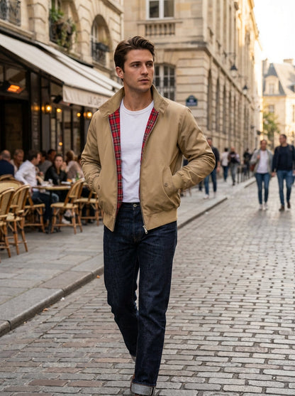 Eric - Blouson à Manches Nervurées