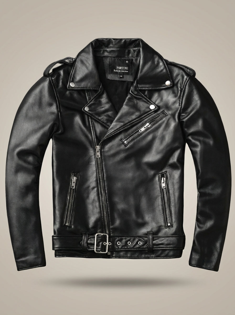 Dani - Blouson de motard ceinturé