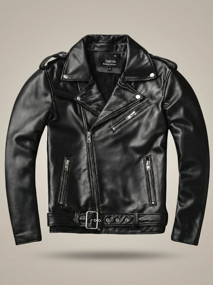 Dani - Blouson de motard ceinturé