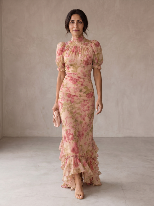 Rosario | Vestido Floral en Chiffon