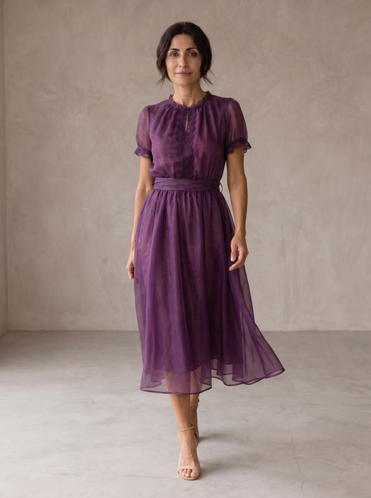 Flavia | Robe à décolleté goutte d'eau