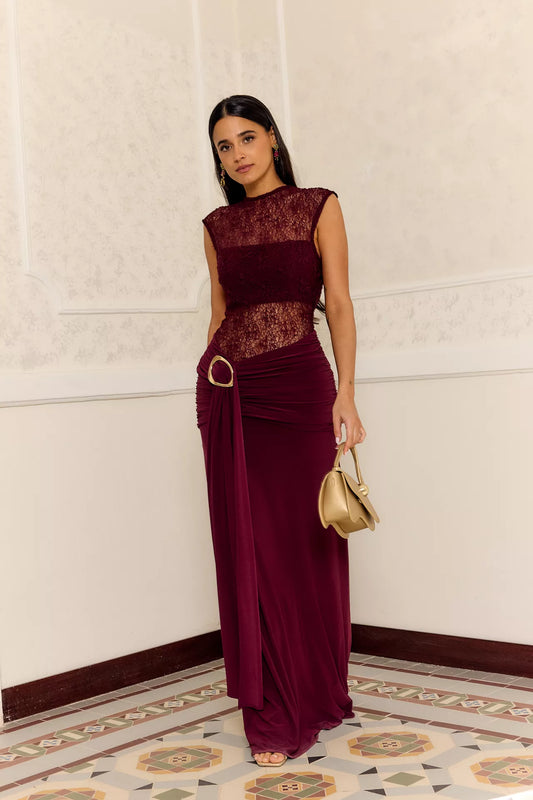 Paula | Robe bordeaux