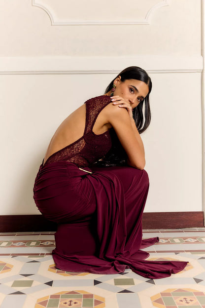 Paula | Robe bordeaux