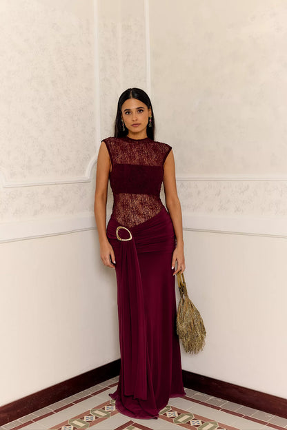 Paula | Robe bordeaux