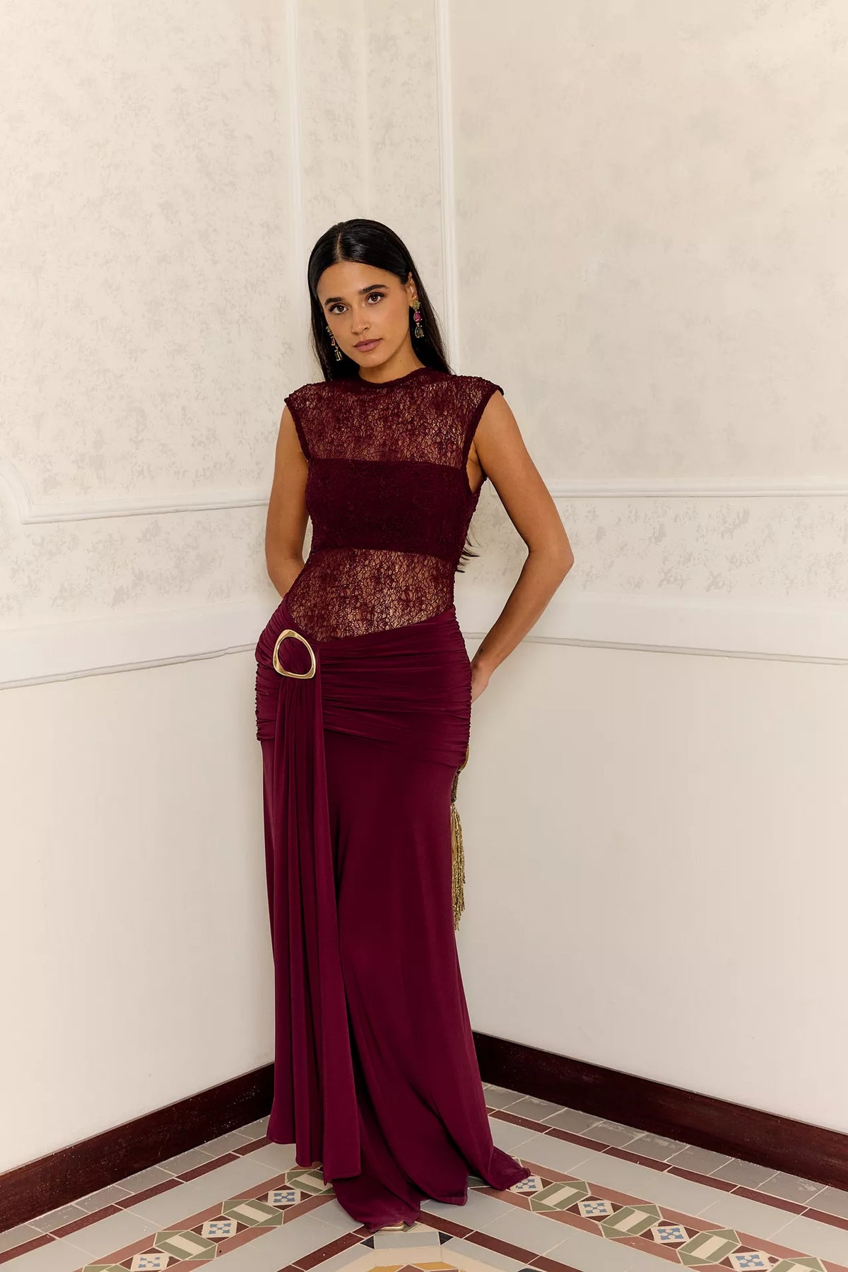Paula | Robe bordeaux